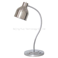 Lampe chauffante rétractable argentée pour aliments, chauffe-plats pour restaurant, buffet et usage domestique