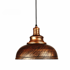 Metal Industrial Dining Chandelier Black and <strong>Copper</strong> Silver Pot Lid <strong>Lamp</strong> LED Wrought Iron Restaurant Light for Hotel Shops - Product Image 1