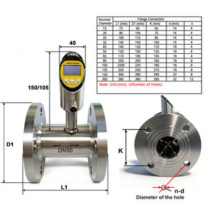 不锈钢涡轮数字流量计OEM定制支持脉冲输出液态水油流量计传感器制造商 - Product Image 4