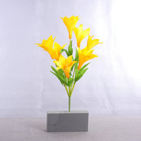 Nouveau Bouquet de Fleurs Artificielles Modernes en Soie, Sept Lys Faits Main, pour Salon, Accessoires de Photographie de Mariage et Décoration Intérieure