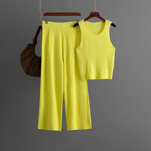 Camisole Fashion Suit Summer New Inner <strong>Wear</strong> Women's Sleeveless Top Knitted Two-Piece - Product Image 3