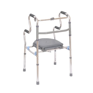 Vente en gros de marcheur pour personnes âgées marcheur pliable marcheur adulte déambulateur en aluminium avec siège toilette - Product Image 3