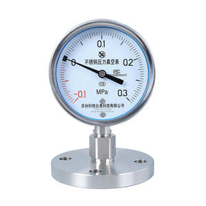 Manómetro de vacío de diafragma Suzhou XuanSheng YTP100BF-MF de 100 mm de acero inoxidable -0.1 a 0.3 MPa - Product Image 1