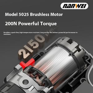 Bor Listrik Industri 800W Isi Ulang Lithium 13mm 140N/<span class=keywords><strong>m</strong></span> Impact Multi-Guna Bor Tangan Tanpa Kabel untuk Permukaan Es Bertenaga Brushless - Product Image 4