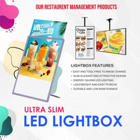 Caja de luz delgada y brillante para interiores personalizada, póster de menú de cambio rápido de imagen, caja de luz ultrafina para restaurante, tienda de bebidas