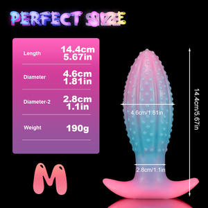 Tre dimensioni bagliore nel buio anale <span class=keywords><strong>Plug</strong></span> <span class=keywords><strong>In</strong></span> Silicone luminoso Dildo ananas <span class=keywords><strong>Plug</strong></span> anale per femmina - Product Image 5