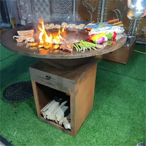 바베큐 그릴 바베큐 숯 스틸 파크 바베큐 그릴 야외 화재 구덩이