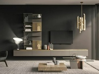 Meubles de salon BAINENG de haute qualité, meuble TV sur pied, acier inoxydable, table, supports TV modernes