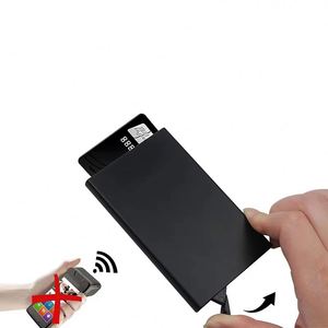 Business Id Metal Wallet Case Box Credit Aluminum <b>Holder</b> Pop up Rfid Blocking <b>Slim</b> Wallets and <b>Card</b> <b>Holders</b> for Men - Product Image 1