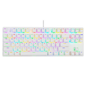 Abs şeffaf 87 anahtar kep lambası yayan USB kablolu mekanik klavye ofis ve Esports oyun için yeni Teclado Mecanico - Product Image 1