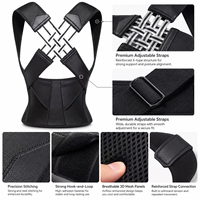 Correcteur de posture pour le dos, conception scientifique à sangles croisées en X, ceinture ajustable pour le bureau