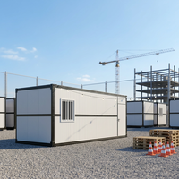 Maisonnette pliante moderne, cabane préfabriquée portable pour complexe hôtelier, glamping, camping, location Airbnb, maison modulaire en conteneur avec salle de bain
