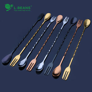 Equipo para Té de Burbujas, Cuchara Corta de Acero Inoxidable para Mezclar, 24.5 cm, Estilo Minimalista, Diámetro <5 cm - Product Image 2