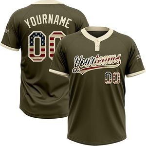 Op maat gemaakt honkbalshirt, softbalshirt, bedrukt, gepersonaliseerd met uw naam en nummer, jersey met twee knopen voor heren/dames/jeugd - Product Image 6