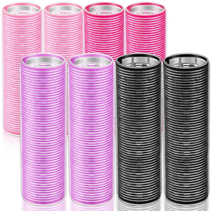Lot de 17 <span class=keywords><strong>bigoudis</strong></span> professionnels en aluminium thermique avec <span class=keywords><strong>velcro</strong></span>, pinces de sectionnement et chouchous pour coiffure en salon - Product Image 2