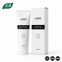 Dentifrice blanchissant doux anti-caries jetable OEM ODM avec logo personnalisé, emballage menthe naturelle pour dents sensibles, usage domestique, certifié ISO