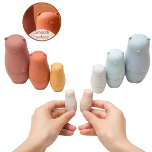Oso de silicona tradicional para niños, juguete educativo apilado, colgante circular, muñeca anidada de grado alimenticio, juguete, regalo de cumpleaños para niños pequeños - Product Image 3