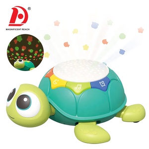HUADA 2023 divertido gatear aprendizaje eléctrico Control remoto Musical comodidad estrella noche luz bebé tortuga proyector juguete para niños - Product Image 1