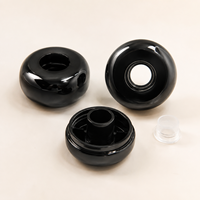 Diffuseur de parfum en verre écologique rond de 120 ml pour la maison, avec couvercle noir