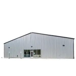 Metal Building Tiny House Gable Frame Prefabricated Steel Structure Warehouse with Mezzanine