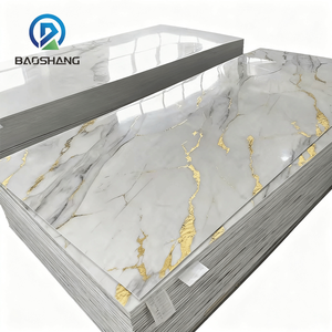 Panneaux muraux SPC faciles à installer <span class=keywords><strong>Dalle</strong></span> de marbre UV imperméable de 4*8 pieds pour l'intérieur et la salle de bain - Product Image 4