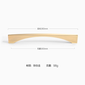 Modern Home Gym Pull Handle for Drawers Unique Zinc Alloy Cabinet Dresser for Bathroom Kitchen Bedroom Wardrobe Hotel Minimalist - Product Image 3