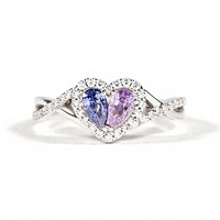 Bague pour femme en pierre naturelle en forme de cœur, style européen-américain, personnalisable, bijoux d'anniversaire sur mesure, directement du fabricant, 12 décembre