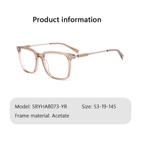 Venta caliente moda gafas ópticas 2025 alta calidad hechas a mano acetato gafas marcos cuadrados para hombres mujeres