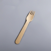Fourchette en bois de bouleau compostable de 160 mm, directement de l'usine, couverts jetables pour le camping, les voyages et les activités de plein air, certifiée UE