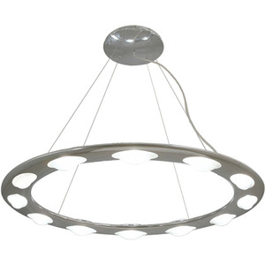 NAZARINA 12xG9.81 cm Plafonnier LED Chrome avec Télécommande de Température de Couleur 6000K IP44 pour Salon Salle à Manger Chambre - Product Image 1