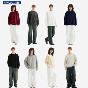 Felpa Unisex Pesante con Collo Rotondo 450gsm, 100% Cotone French Terry, Calda e Oversize per l'Inverno - Product Image 3