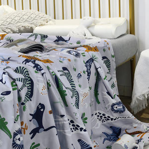 بالجملة بطانية من المسلين لحافات اطفال رضّع قطن 100% تصميم دب كارتوني قطن مصقول بطانية سرير رضّع بطانية - Product Image 5