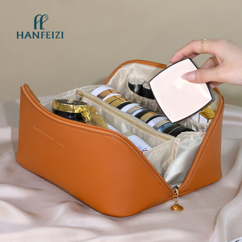 HANFEIZI Pu Leather Waterproof Cosmetic Bags
