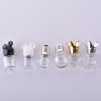 Bouteille de vernis à ongles noir de 8ml, bouteille de vernis à ongles en verre de gel uv vide avec capuchon de couronne d'ampoule bon marché, vente en gros