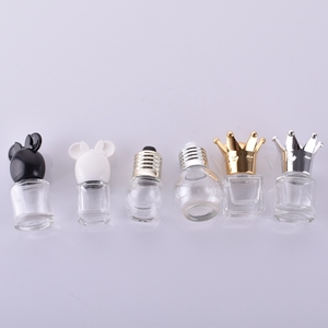 Bouteille de vernis à ongles noir de 8ml, bouteille de vernis à ongles en verre de gel uv vide avec capuchon de couronne d'ampoule bon marché, vente en gros - Product Image 6