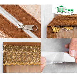 Cortina de pantalla de malla para ventana fácil con cierre de cremallera con patrones múltiples - Product Image 3