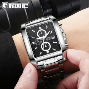 <span class=keywords><strong>Reloj</strong></span> deportivo <span class=keywords><strong>de</strong></span> cuarzo para <span class=keywords><strong>hombre</strong></span>, cronógrafo cuadrado luminoso, resistente al agua, <span class=keywords><strong>de</strong></span> marca <span class=keywords><strong>de</strong></span> lujo, gran oferta - Product Image 3