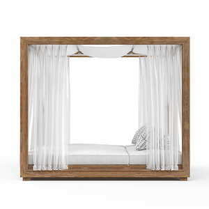 <span class=keywords><strong>Lettino</strong></span> <span class=keywords><strong>prendisole</strong></span> in teak con baldacchino, matrimoniale, in legno, da esterno, di alta gamma, per piscina di hotel - Product Image 5