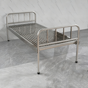 Ağır paslanmaz çelik yatak çerçeve tek boyutu Modern Metal düz yatak ev apartman otel B & B kullanımı için - Product Image 6