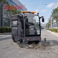 KDS-S14 Vollständig geschlossene Kehrmaschine mit Notfallwarnleuchte und HD-Rückkamera für die tägliche Bodenreinigung in Lagerhallen und Industrieparks