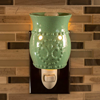 Brûleur de cire électrique en céramique à brancher, diffuseur d'arômes décoratif, chauffe-bougie, lampe de table 120V pour intérieur