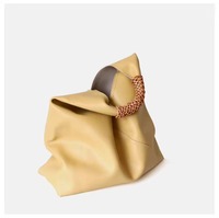 Sac fourre-tout décontracté pour femme en cuir véritable, design personnalisé, durable, léger, élégant, luxueux, sac sous le bras, capacité jusqu'à 1L