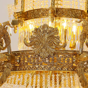 Decoración de palacio francés, luz de cristal Imperial de lujo, centro comercial, escalera, colgante, diseño Interior, candelabro de lujo - Product Image 5