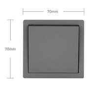 Norme européenne 10A 250V interrupteur d'alimentation mural électrique 1 groupe 1 voie 2 voies bouton poussoir gris élégant maison interrupteurs muraux
