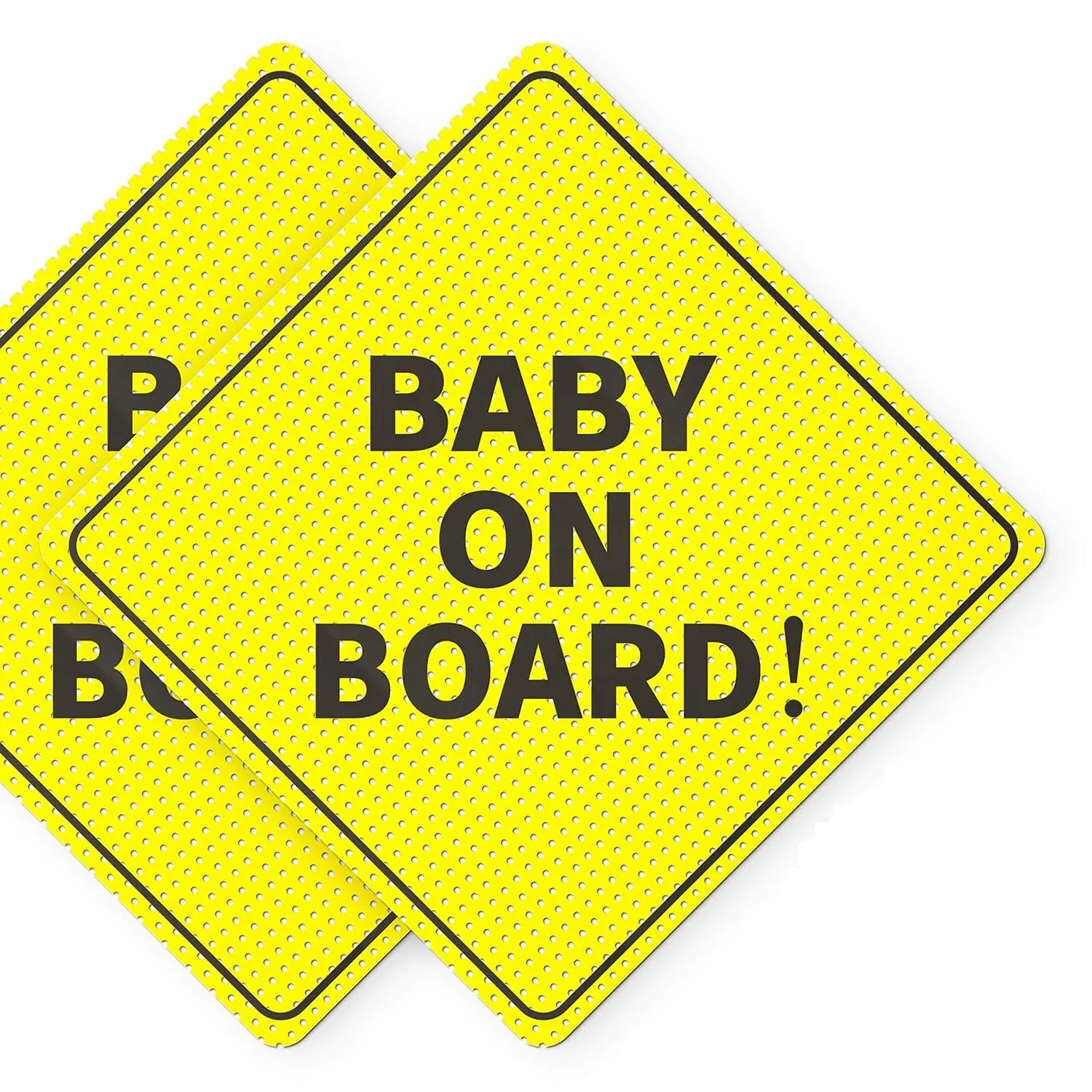 Bébé à bord 5 "par 5" autocollant jaune vif meilleurs panneaux de sécurité et autocollants non magnétiques pour voiture essentiels pour les voitures