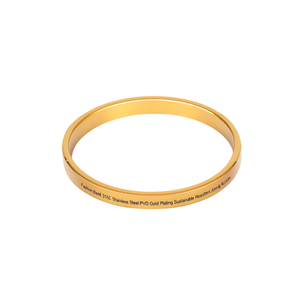 Brazalete de Moda en Acero Inoxidable 316L con Baño de Oro PVD, Joyería Sostenible y Resistente - Product Image 2