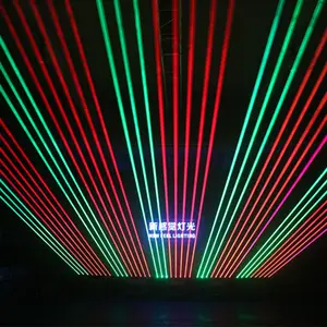 高性能8眼RGB激光DJ迪斯科舞台灯移动头激光束棒