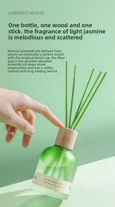 Jaxce Ensembles <span class=keywords><strong>de</strong></span> diffuseurs <span class=keywords><strong>de</strong></span> roseaux d'aromathérapie longue durée Encens d'huile essentielle Maison Chambre Salle <span class=keywords><strong>de</strong></span> bain Jardin Récipient en verre Alcool - Product Image 6