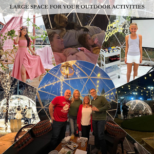 12ft vườn <span class=keywords><strong>Dome</strong></span> LềU Nhà Cắm Trại Lều nâng cấp ngoài trời rõ ràng nơi trú ẩn trắc địa <span class=keywords><strong>Dome</strong></span> 5-7 người cho sân sau patios - Product Image 4