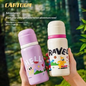 Botella de Agua Infantil de Acero Inoxidable de Grado Profesional, con Tapa de Apertura por Botón, Vaso Escolar para Niños con Función para Compartir - Product Image 4